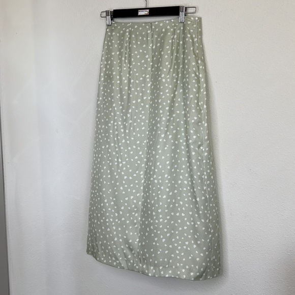 Vince Drape Silk Blend Skirt in Stone Dot Size 0 NWT - Picture 4 of 6